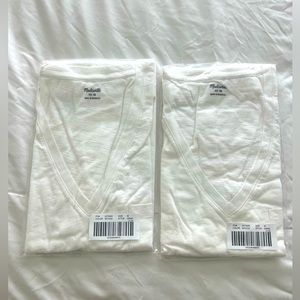 NEW WITH TAGS - 2 Madewell Whisper Tees  in White, size Medium